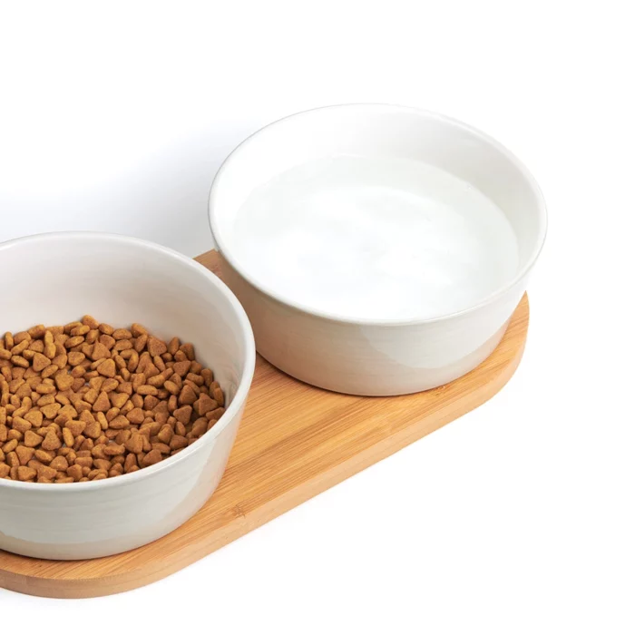dog food storage with bowls