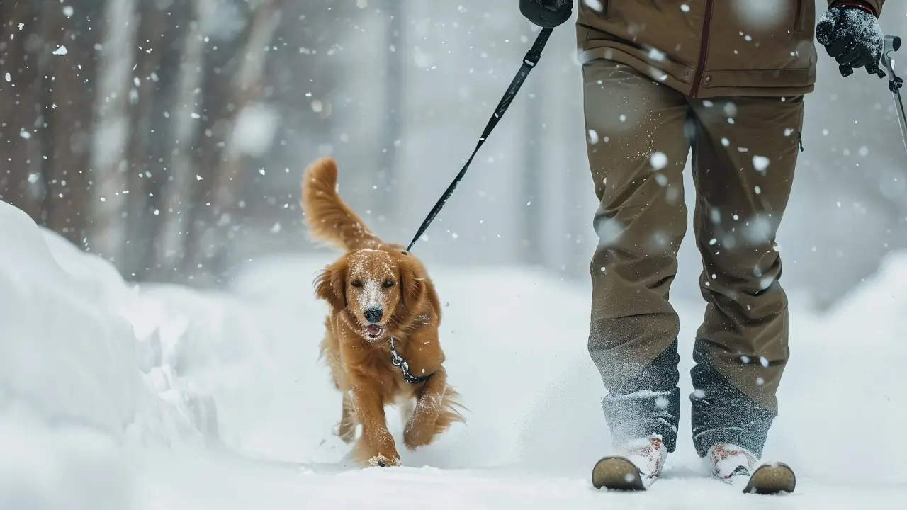 skijoring with dog