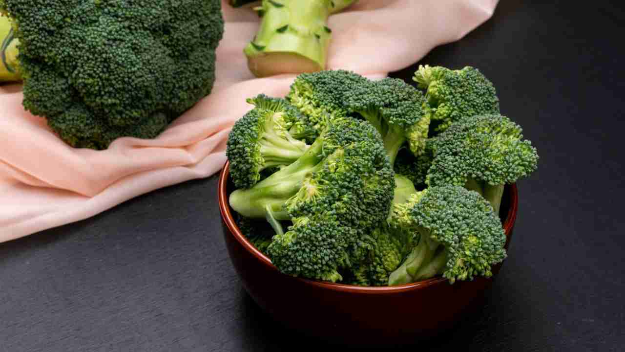 broccoli on black pan