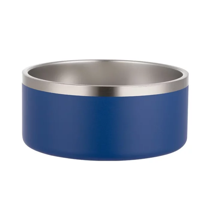 blue stainless steel dog bowl