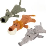 Animal Squeaky Plush Dog Toy Set