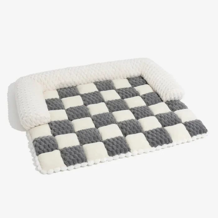 Plaid Plush Dog Sofa Mat - Image 12