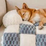 Plaid Plush Dog Sofa Mat - Image 9